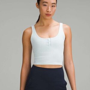 Lululemon align ribbed henley sheer blue 6